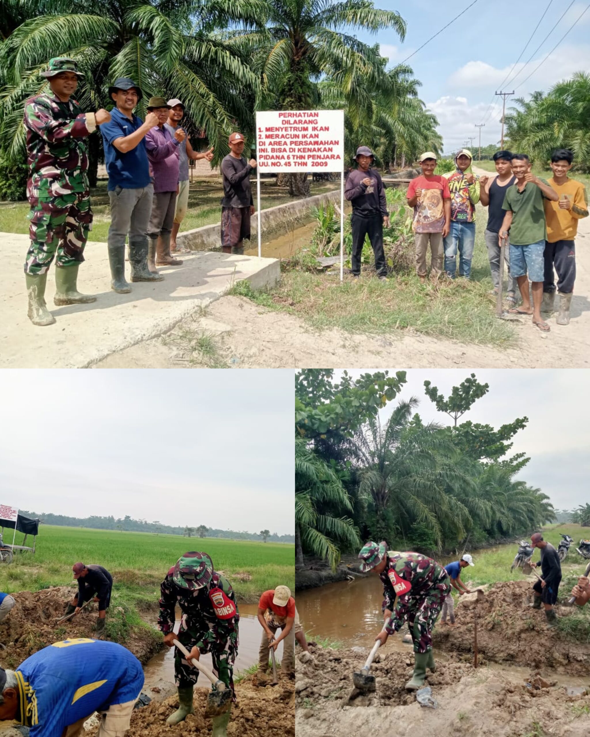 Babinsa Koramil 04/LB dan Warga Bangun Gorong-Gorong untuk Mempermudah Akses Hasil Pertanian