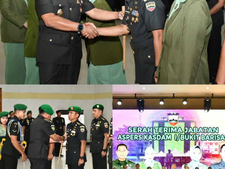 Pangdam I/BB Pimpin Sertijab Tiga Jabatan Strategis, Tegaskan Regenerasi Kepemimpinan