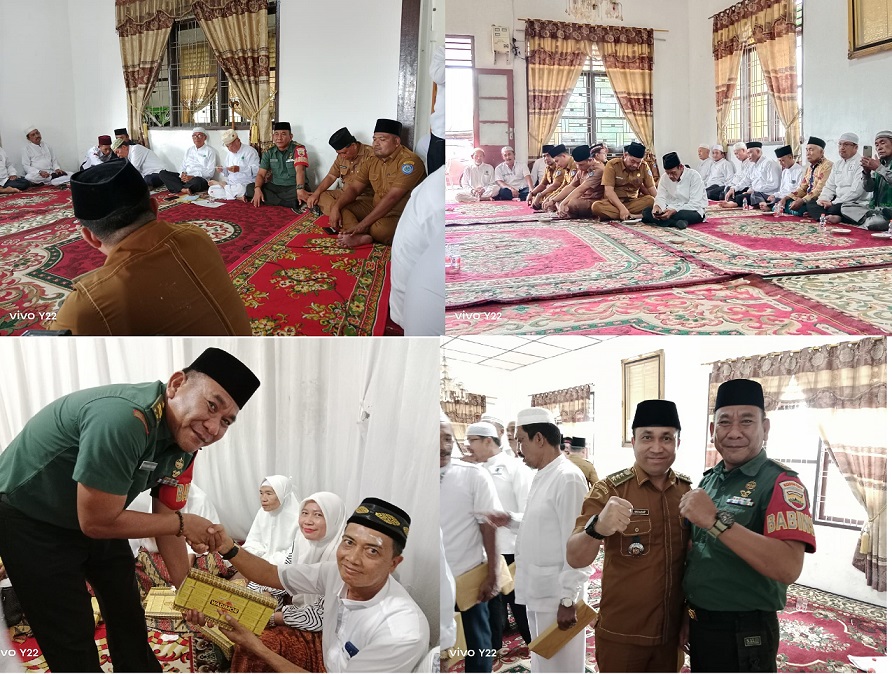 Babinsa Koramil 09/NL Hadiri Acara Tepung Tawar Calon Jamaah Haji Bilah Hilir 2025
